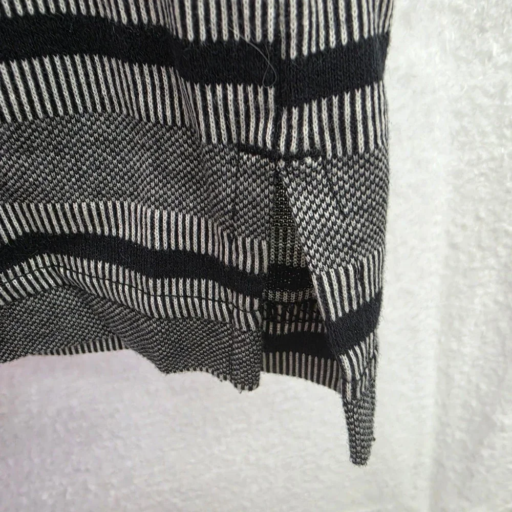 L‎ Haggar Tour Mens Large Grey Black Striped Mercerized Cotton Polo Short Slv